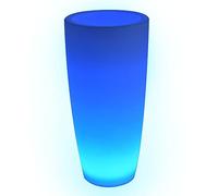 Danieli Lampada Vaso Luminoso da Giardino Cypress a LED In resina anti-ingiallimento - Luce RGB multicolore con Telecomando - Led IP67 | Trasformatore IP20 da 1,1 mt - kg 5,2