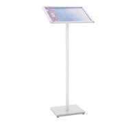 Danieli - Leggio Porta Menu A3 Orientabile. Espositore da Terra con Cornici a Scatto in Alluminio Anodizzato Silver. Supporto da Pavimento con Base Rettangolare in MDF per Poster e Avvisi