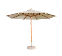 Danieli Ombrellone da Giardino Rotondo ø 300cm a Palo Centrale in Legno. Ombrellone Antivento con Telo Idrorepellente 100% Acrilico. Stecche intercambiabili
