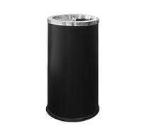 Danieli - Pattumiera da Esterno cm 38 x 71 Nero, con Porta Sabbia e Ampio Gettacarte, Bidone Interno da 52 Litri