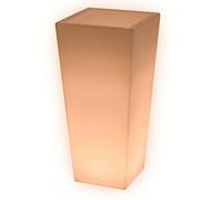 Danieli Vasi luminosi da Giardino M CEDAR a LED | Portavaso in resina antigraffio illuminato con Luce bianco calda 2700 k| Led IP67 | Made in Italy | cm 30x30x60| kg 2,8