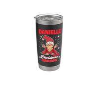 Danielle rende il nome magico di Natale Danielle gnomo Bicchiere termico in acciaio inox doppia parete