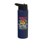 Danielle Santa's Little Helper Danielle Christmas Name Stainless Steel Insulated Water Bottle
