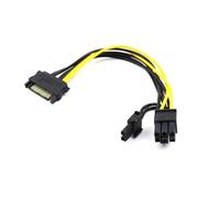 Daniko Adattatore SATA a PCIe 6+2 (8) pin alimentazione per GPU 20 cm scheda grafica s-ata
