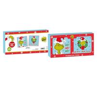 Danilo Promotions - Biglietti di Natale Dr. Seuss The Grinch, confezione da 12, 2 motivi festivi con buste