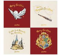 Danilo Promotions Confezione di biglietti di Natale ufficiali Harry Potter, confezione da 20 carte/4 disegni, multi, HPXB1