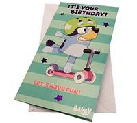 Danilo Promotions Limited Bluey Birthday Card, Biglietto di auguri ufficiale Bluey, biglietto di auguri di buon compleanno, multicolore, 23 x 12,7 cm
