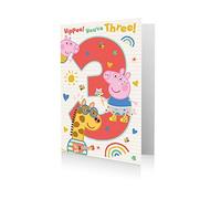 Danilo Promotions Limited Danilo Promotions Ltd - Biglietto ufficiale di Peppa Pig, 3 anni, Yippee! You're Three! PG080, 17,8 x 12,7 cm