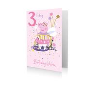 Biglietto di auguri di compleanno ufficiale Peppa Pig, per 3 anni