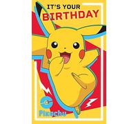 Danilo Promotions LTD Biglietto di compleanno Pokemon, biglietto di compleanno per tutti, biglietto di compleanno Pokemon, carta ufficiale Pokemon