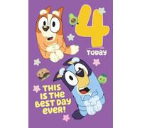 Danilo Promotions Ltd Bluey - Biglietto di auguri per 4 anni
