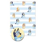 Danilo Promotions LTD Bluey BLW01 - Carta da regalo, 2 fogli, 2 etichette, colore: blu