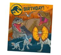 Danilo Promotions LTD Jurassic World - Biglietto di auguri per compleanno, biglietto di auguri per occasioni speciali, biglietto di compleanno riciclabile, con licenza ufficiale
