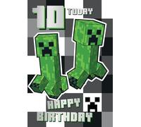 Danilo Promotions Ltd Minecraft - Biglietto pop-up per compleanno, 10 anni