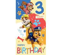 Danilo Promotions Ltd Paw Patrol - Biglietto di auguri di compleanno con adesivi, età 3 anni
