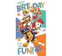 Danilo Promotions Ltd Paw Patrol - Biglietto di auguri per compleanno, con adesivi