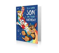 Danilo Promotions Paw Patrol - Biglietto di compleanno ufficiale per figlio, a super figlio, colori multipli