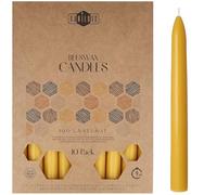 Danilovo 10 Candele Decorative Lunghe in Cera d'Api Gialle - Candele Cera d'Api Naturale a Combustione Lenta per Ogni Occasione - Profumate al Miele, per una Casa Accogliente