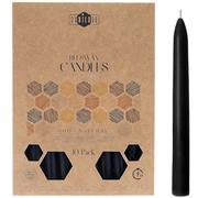 Danilovo 10 Candele Decorative Lunghe in Cera d'Api Nero - Candele Cera d'Api Naturale a Combustione Lenta per Ogni Occasione - Profumate al Miele, per una Casa Accogliente