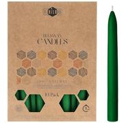 Danilovo 10 Candele Decorative Lunghe in Cera d'Api Verde - Candele Cera d'Api Naturale a Combustione Lenta per Ogni Occasione - Profumate al Miele, per una Casa Accogliente