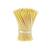 Danilovo 25 pz Candele in Cera d’Api Bianche - Candele Chiesa Ortodossa per Preghiere, Rituali, Lunghe, Morbide, N40, Altezza 26,5 Centimetri