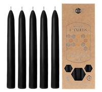 Danilovo 5 Candele Decorative Lunghe in Cera d'Api Nero - Candele Cera d'Api Naturale a Combustione Lenta per Ogni Occasione - Profumate al Miele, per una Casa Accogliente
