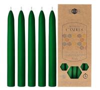 Danilovo 5 Candele Decorative Lunghe in Cera d'Api Verde - Candele Cera d'Api Naturale a Combustione Lenta per Ogni Occasione - Profumate al Miele, per una Casa Accogliente