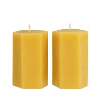 Danilovo Candele Cera d’Api Naturale al 100% - Decorazioni Casa Eleganti e di Alta Qualità - Candele Naturali Decorative e Sostenibili (2 pz, 5 x 7 cm, 15 Ore)