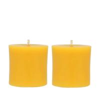 Danilovo Candele Cera d’Api Naturale al 100% - Decorazioni Casa Eleganti e di Alta Qualità - Candele Naturali Decorative e Sostenibili (2 pz, 5 x 5 cm, 15 Ore)