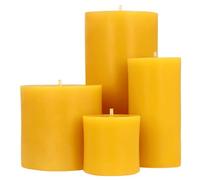 Danilovo Candele Cera d’Api Naturale al 100% - Decorazioni Casa Eleganti e di Alta Qualità - Candele Naturali Decorative e Sostenibili (4 pz, 15-100 Ore)
