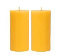 Danilovo Candele Cera d’Api Naturale al 100% - Decorazioni Casa Eleganti e di Alta Qualità - Candele Naturali Decorative e Sostenibili (2 pz, 5 x 10 cm, 35 Ore)