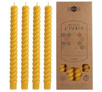 Danilovo Candele di cera d'api, 4 pezzi, naturale, sostenibile, a lunga durata, per ogni occasione e candelabro, profumate al miele, pura cera d'api