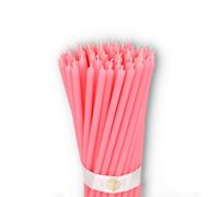 Danilovo - Candele in Cera d'Api, 50 Pezzi, Colore Rosa, Candele Decorative per Preghiera, per Rituali, Decorazione o Candele di Compleanno, 16 cm x 0,5 cm