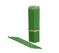 Danilovo - Candele in Cera d'Api, 50 Pezzi, Colore Verde, Candele Decorative per Preghiera, per Rituali, Decorazione o Candele di Compleanno, 16,5 cm x 0,57 cm