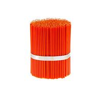 Danilovo Candele Pura Cera d'Api- No goccia, No fumo, Alte, Sottili Coniche-Decorative per Preghiera in Chiesa, Candele per Decorazione o Compleanno, Altezza 15cm, Diametro 0,5cm (Arancia, 50pz)