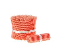 Danilovo Candele Pura Cera d'Api- No goccia, No fumo, Alte, Sottili Coniche-Decorative per Preghiera in Chiesa, Candele per Decorazione o Compleanno, Altezza 15cm, Diametro 0,5cm (Rosa, 200pz)