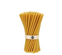 Danilovo Candele Pura Cera d'Api- No goccia, No fumo, Alte, Sottili Coniche-Decorative per Preghiera in Chiesa, Candele per Decorazione o Compleanno, Altezza 16,5cm, Diametro 0,57cm (50pz)