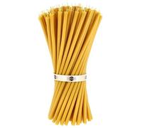 Danilovo Candele Pura Cera d'Api- No goccia, No fumo, Alte, Sottili Coniche-Decorative per Preghiera in Chiesa, Candele per Decorazione o Compleanno, Altezza 29,5cm, Diametro 0,85cm (50pz)