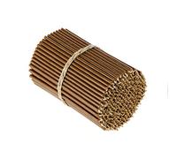 Danilovo Candele Pura Cera d'Api- No goccia, No fumo, Alte, Sottili Coniche-Decorative per Preghiera in Chiesa, Candele per Decorazione o Compleanno, Altezza 16cm, Diametro 0,57cm (Marrone, 50pz)