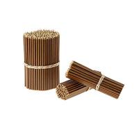 Danilovo Candele Pura Cera d'Api- No goccia, No fumo, Alte, Sottili Coniche-Decorative per Preghiera in Chiesa, Candele per Decorazione o Compleanno, Altezza 15cm, Diametro 0,5cm (Marrone, 50pz)