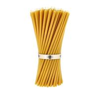 Danilovo Candele Pura Cera d'Api- No goccia, No fumo, Alte, Sottili Coniche-Decorative per Preghiera in Chiesa, Candele per Decorazione o Compleanno, Altezza 26,5cm, Diametro 0,71cm (50pz)