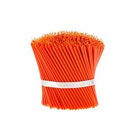 Danilovo Candele Pura Cera d'Api- No goccia, No fumo, Alte, Sottili Coniche-Decorative per Preghiera in Chiesa, Candele per Decorazione o Compleanno, Altezza 16cm, Diametro 0,57cm (Arancia, 50pz)