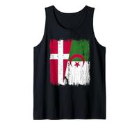 Danimarca Algeria Mezza Bandiera Patrimonio algerino Danese Canotta