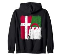 Danimarca Algeria Mezza Bandiera Patrimonio algerino Danese Felpa con Cappuccio