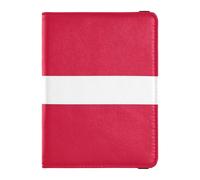 Danimarca Bandiera in pelle porta passaporto per le donne di viaggio per il viaggio Vaccino Caso Protector Copertura del Titolare del passaporto Caso per gli uomini Impermeabile, Bandiera Danimarca, 1