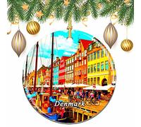Danimarca Copenaghen Natale Albero di Natale Ornamento Decorazione Matrimonio Ciondolo Appeso Decorazione Città Viaggio Souvenir Collection
