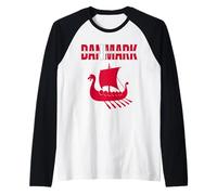 Danimarca Danese Viking Heritage Design We Were Vikings Men Maglia con Maniche Raglan