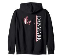 Danimarca - Danimarca - Bandiera Danese Dannebrog - Mappa Souvenir Felpa con Cappuccio