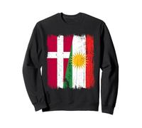 Danimarca Kurdistan Half Flag Danish Kurdish Heritage Jersey Felpa