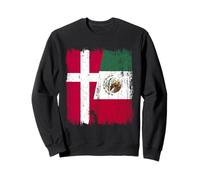 Danimarca Messico Mezza Bandiera Danese Mexican Heritage Felpa